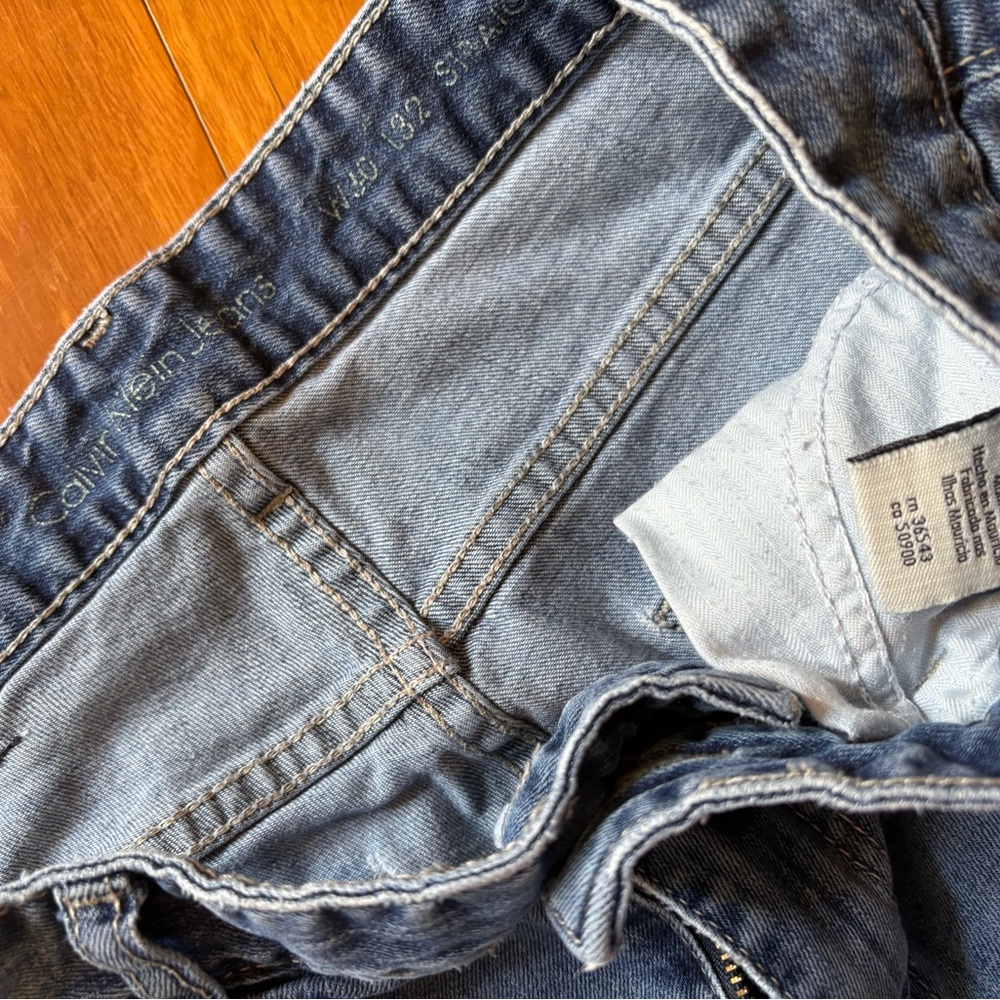 Calvin Klein Blue Jeans with Signature CK Stitching - Picture 4 of 6